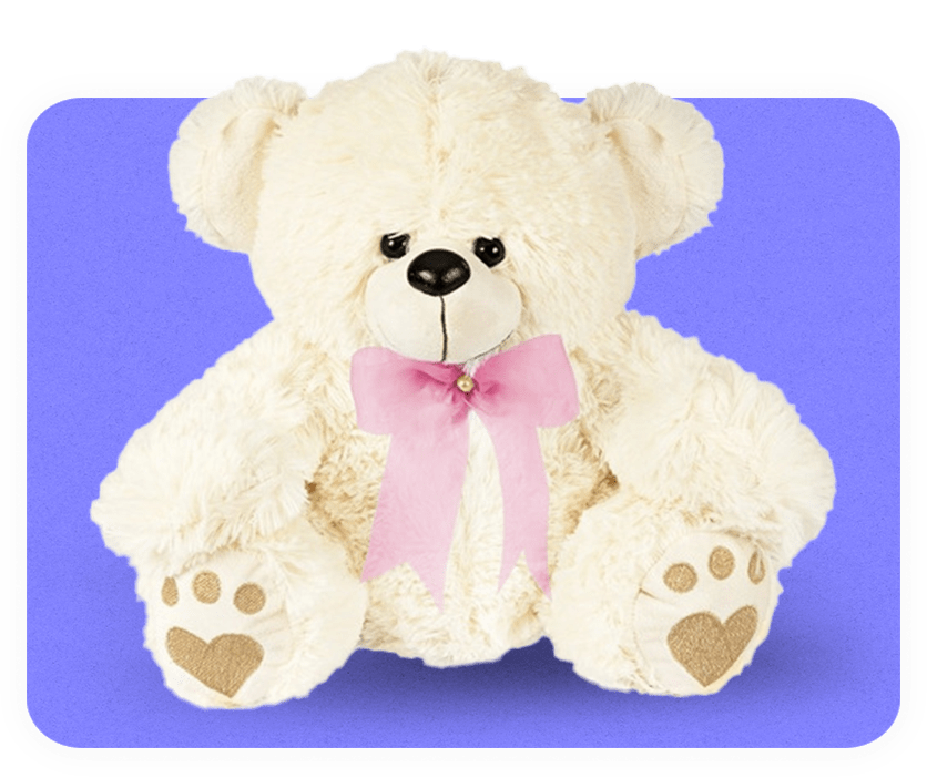 Urso Ott Laço Rosa